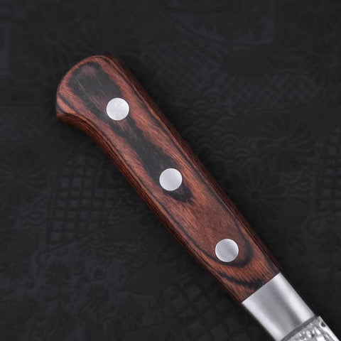 Nakiri VG-10 Miroir Tsuchime Damas Manche Occidental en Acajou 165mm-[Musashi]-[Couteaux de cuisine japonais]