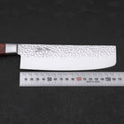 Nakiri VG-10 Miroir Tsuchime Damas Manche Occidental en Acajou 165mm-[Musashi]-[Couteaux de cuisine japonais]