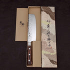 Nakiri VG-10 Miroir Tsuchime Damas Manche Occidental en Acajou 165mm-[Musashi]-[Couteaux de cuisine japonais]