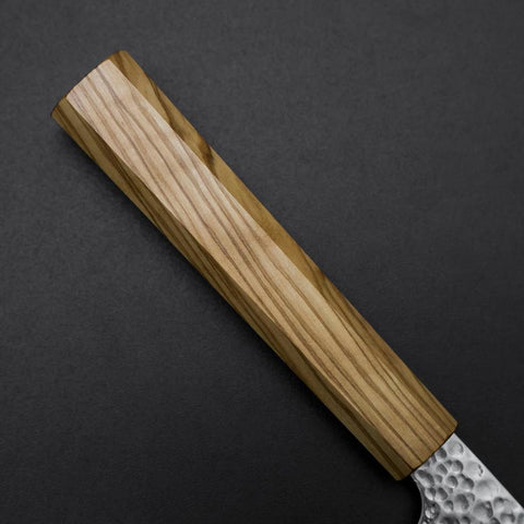Nakiri VG-10 Miroir Tsuchime Damas Manche en Olivier 170mm-[Musashi]-[Couteaux de cuisine japonais]