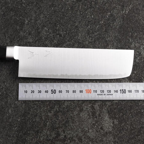 Nakiri VG-10 Poli Manche Occidental Noir 165mm-[Musashi]-[Couteaux de cuisine japonais]