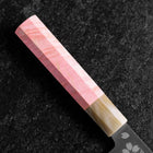 Nakiri VG-10 Poli Sakura Manche en Buffle et Érable Rose Sombre 165mm-[Musashi]-[Couteaux de cuisine japonais]