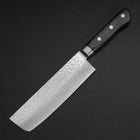 Nakiri VG-10 Tsuchime Damas Manche Occidental Noir 165mm-[Musashi]-[Couteaux de cuisine japonais]