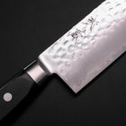 Nakiri VG-10 Tsuchime Damascus Western Black Handle 165mm (6.5”)-[Musashi]-[Japanese-Kitchen-Knives]