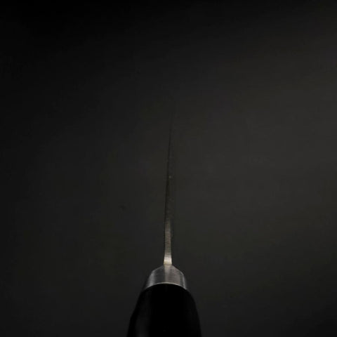 Nakiri VG-10 Tsuchime Damascus Western Black Handle 165mm (6.5”)-[Musashi]-[Japanese-Kitchen-Knives]