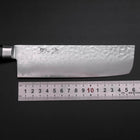 Nakiri VG-10 Tsuchime Damascus Western Black Handle 165mm (6.5”)-[Musashi]-[Japanese-Kitchen-Knives]