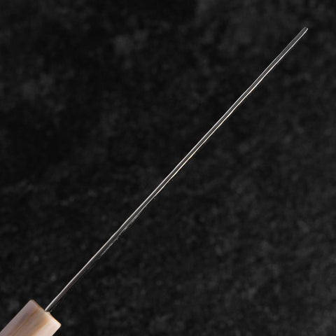 Nakiri VG-10 Tsuchime Damas Manche en Buffle et Érable Rose foncé 170mm-[Musashi]-[Couteaux de cuisine japonais]