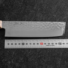 Nakiri VG-10 Tsuchime Damas Manche en Buffle et Érable Rose foncé 170mm-[Musashi]-[Couteaux de cuisine japonais]