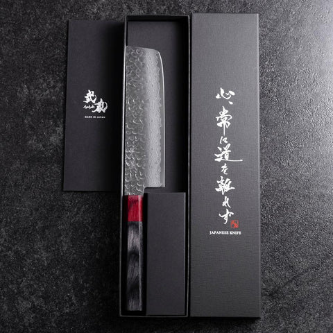 Nakiri VG-10 Tsuchime Damas Manche en Pakka 165mm-[Musashi]-[Couteaux de cuisine japonais]