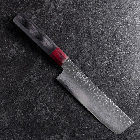Nakiri VG-10 Tsuchime Damas Manche en Pakka 165mm-[Musashi]-[Couteaux de cuisine japonais]
