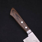 Couteau Nakiri VG-10 Tsuchime Damas Manche Occidental Marron 165mm-[Musashi]-[Couteaux de cuisine japonais]