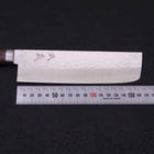 Couteau Nakiri VG-10 Tsuchime Damas Manche Occidental Marron 165mm-[Musashi]-[Couteaux de cuisine japonais]