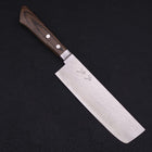 Couteau Nakiri VG-10 Tsuchime Damas Manche Occidental Marron 165mm-[Musashi]-[Couteaux de cuisine japonais]