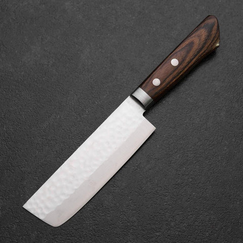 Nakiri VG-10 Tsuchime Manche Occidentale en Acajou 125mm-[Musashi]-[Couteaux de cuisine japonais]