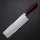 Nakiri VG-10 Tsuchime Manche Oval Pourpre 180mm-[Musashi]-[Couteaux de cuisine japonais]