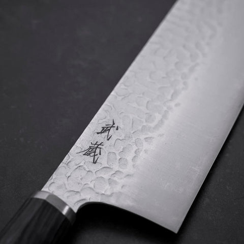 Nakiri VG-10 Tsuchime Manche Oval Pourpre 180mm-[Musashi]-[Couteaux de cuisine japonais]