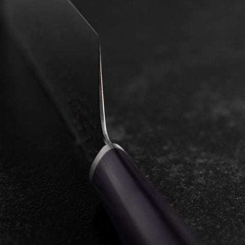 Nakiri VG-10 Tsuchime Oval Purple Handle 180mm (7”)-[Musashi]-[Japanese-Kitchen-Knives]