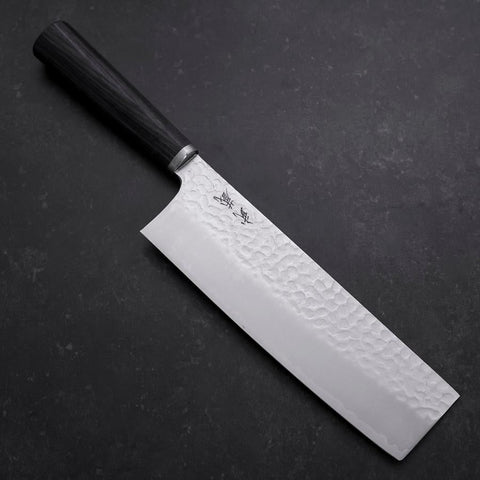 Nakiri VG-10 Tsuchime Manche Oval Pourpre 180mm-[Musashi]-[Couteaux de cuisine japonais]