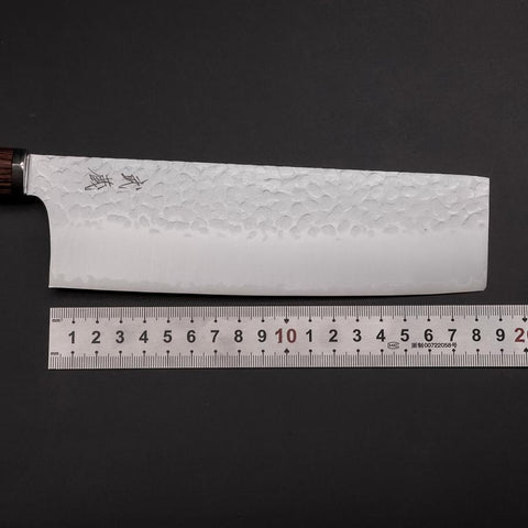 Nakiri VG-10 Tsuchime Manche Ovale en Acajou 180mm-[Musashi]-[Couteaux de cuisine japonais]