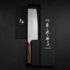 Nakiri VG-10 Tsuchime Manche Ovale en Acajou 180mm-[Musashi]-[Couteaux de cuisine japonais]