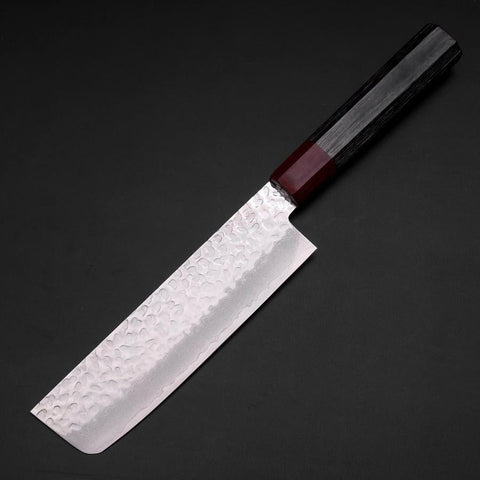 Nakiri VG-10 Tsuchime Manche en Cerisier Anthracite 165mm-[Musashi]-[Couteaux de cuisine japonais]