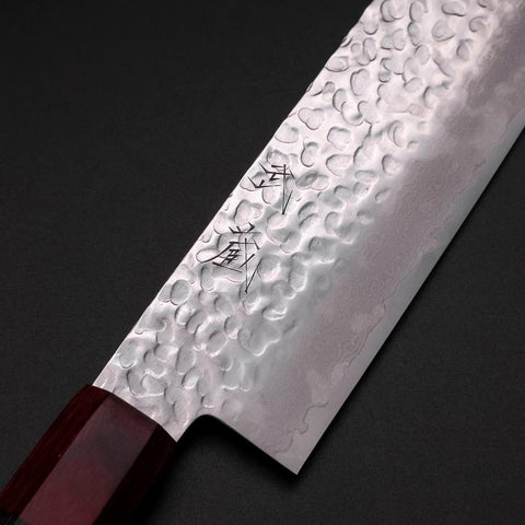 Nakiri VG-10 Tsuchime Manche en Cerisier Anthracite 165mm-[Musashi]-[Couteaux de cuisine japonais]