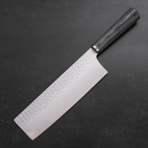 Nakiri VG-10 Tsuchime Manche en Cerisier Anthracite 180mm-[Musashi]-[Couteaux de cuisine japonais]