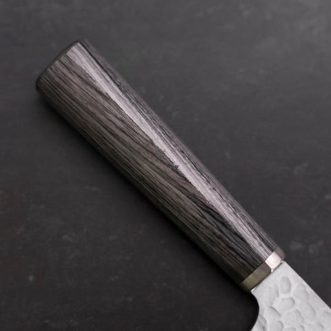 Nakiri VG-10 Tsuchime Manche en Cerisier Anthracite 180mm-[Musashi]-[Couteaux de cuisine japonais]