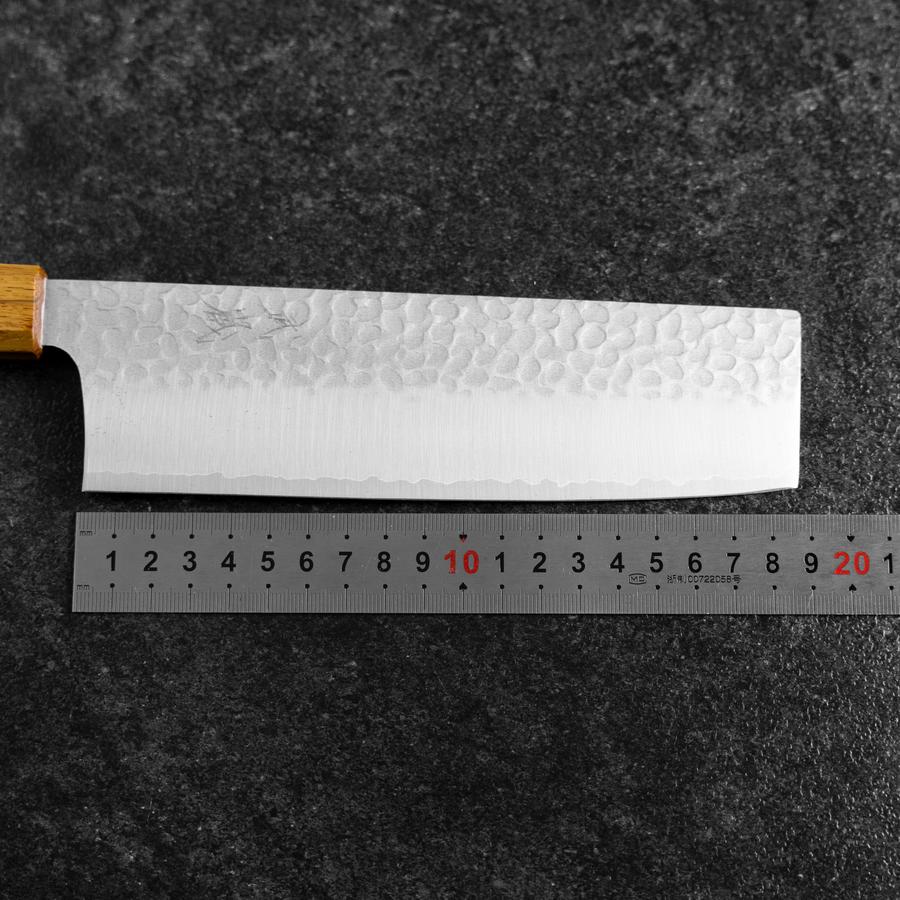 Nakiri VG-10 Tsuchime Manche en Chêne 180mm-[Musashi]-[Couteaux de cuisine japonais]