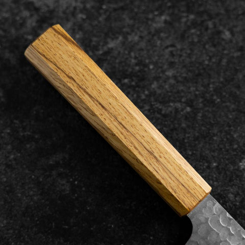 Nakiri VG-10 Tsuchime Oak Handle 180mm (7”)-[Musashi]-[Japanese-Kitchen-Knives]