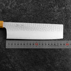 Nakiri VG-10 Tsuchime Oak Handle 180mm (7”)-[Musashi]-[Japanese-Kitchen-Knives]