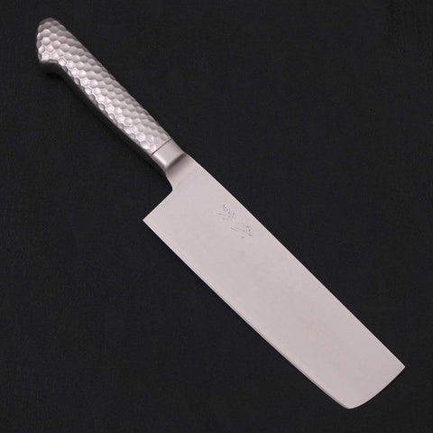 Nakiri VG-5 Poli Inox Intégral Manche Occidental 160mm-[Musashi]-[Couteaux de cuisine japonais]