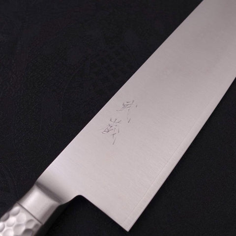 Nakiri VG-5 Poli Inox Intégral Manche Occidental 180mm-[Musashi]-[Couteaux de cuisine japonais]