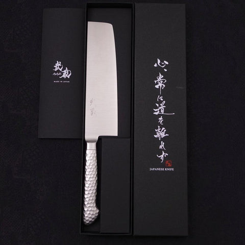 Nakiri VG-5 Poli Inox Intégral Manche Occidental 180mm-[Musashi]-[Couteaux de cuisine japonais]