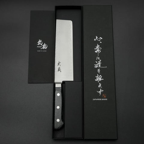 Nakiri VG-5 Tsuchime Manche Occidentale Marbre Noir 170mm-[Musashi]-[Couteaux de cuisine japonais]