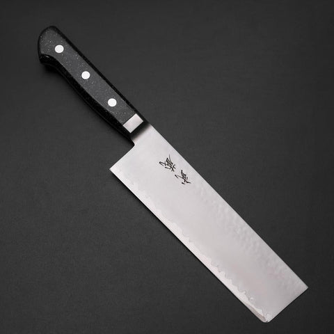 Nakiri VG-5 Tsuchime Manche Occidentale Marbre Noir 170mm-[Musashi]-[Couteaux de cuisine japonais]