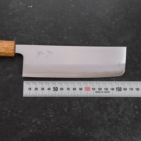 Nakiri White Steel #1 Revêtement Inox Manche Yaki Urushi 165mm-[Musashi]-[Couteaux de cuisine japonais]