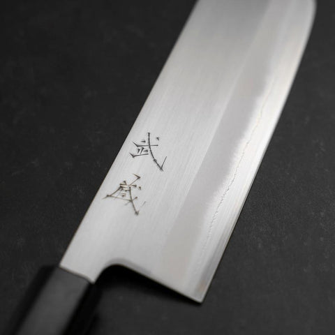 Nakiri White Steel #1 Revêtement Inox Manche en Buffle et Magnolia 165mm-[Musashi]-[Couteaux de cuisine japonais]