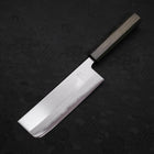 Nakiri White Steel #1 Revêtement Inox Poli Manche Urushi Vert 165mm-[Musashi]-[Couteaux de cuisine japonais]