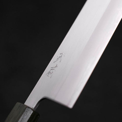 Nakiri White Steel #1 Revêtement Inox Poli Manche Urushi Vert 165mm-[Musashi]-[Couteaux de cuisine japonais]