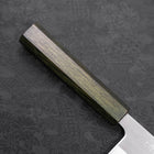 Nakiri White Steel #1 Revêtement Inox Poli Manche Urushi Vert 165mm-[Musashi]-[Couteaux de cuisine japonais]