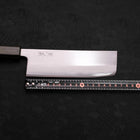 Nakiri White Steel #1 Revêtement Inox Poli Manche Urushi Vert 165mm-[Musashi]-[Couteaux de cuisine japonais]