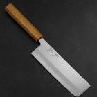 Nakiri White Steel #1 Revêtement Inox Poli Manche en Chêne 165mm-[Musashi]-[Couteaux de cuisine japonais]