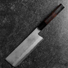 Nakiri White Steel #1 Tsuchime Manche en Buffle et Ébène 165mm-[Musashi]-[Couteaux de cuisine japonais]