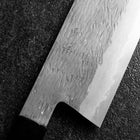 Nakiri White Steel #1 Tsuchime Manche en Buffle et Ébène 165mm-[Musashi]-[Couteaux de cuisine japonais]
