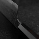 Nakiri White Steel #1 Tsuchime Manche en Buffle et Ébène 165mm-[Musashi]-[Couteaux de cuisine japonais]