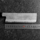 Nakiri White Steel #1 Tsuchime Manche en Buffle et Ébène 165mm-[Musashi]-[Couteaux de cuisine japonais]