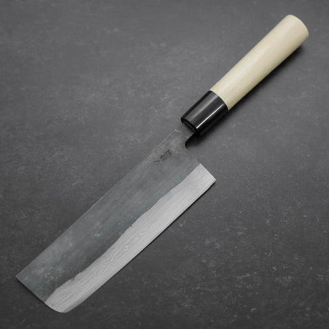 Nakiri White Steel #2 Damas Manche en Buffle et Magnolia 165mm-[Musashi]-[Couteaux de cuisine japonais]