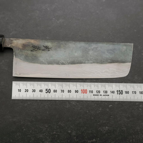 Nakiri White Steel #2 Damas Manche en Buffle et Magnolia 165mm-[Musashi]-[Couteaux de cuisine japonais]