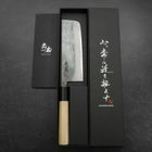 Nakiri White Steel #2 Damas Manche en Buffle et Magnolia 165mm-[Musashi]-[Couteaux de cuisine japonais]